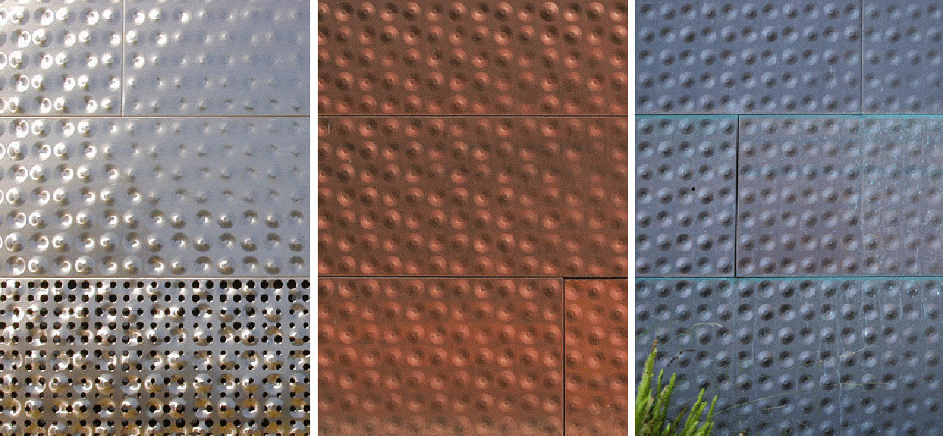 PATINA TRANSITION OVER TIME ON THE DE YOUNG MUSEUM.