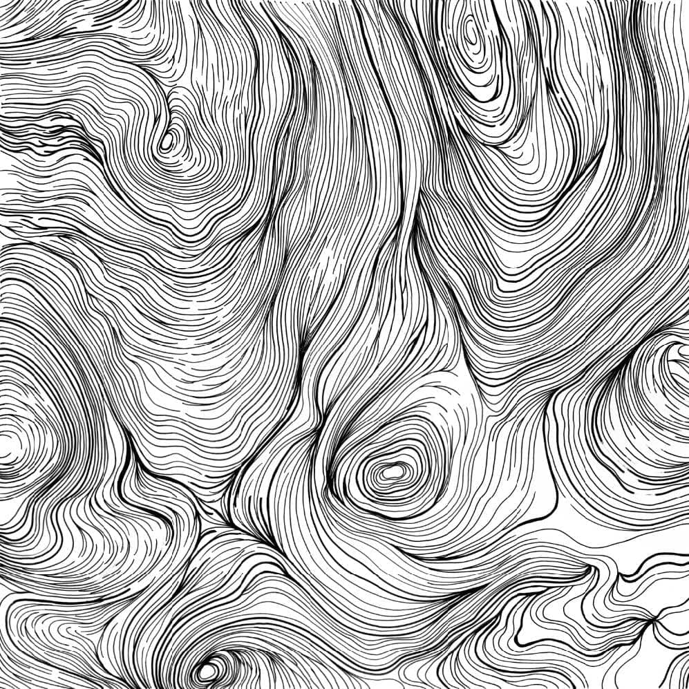 Topographical map of wind patterns used in the façade design process.