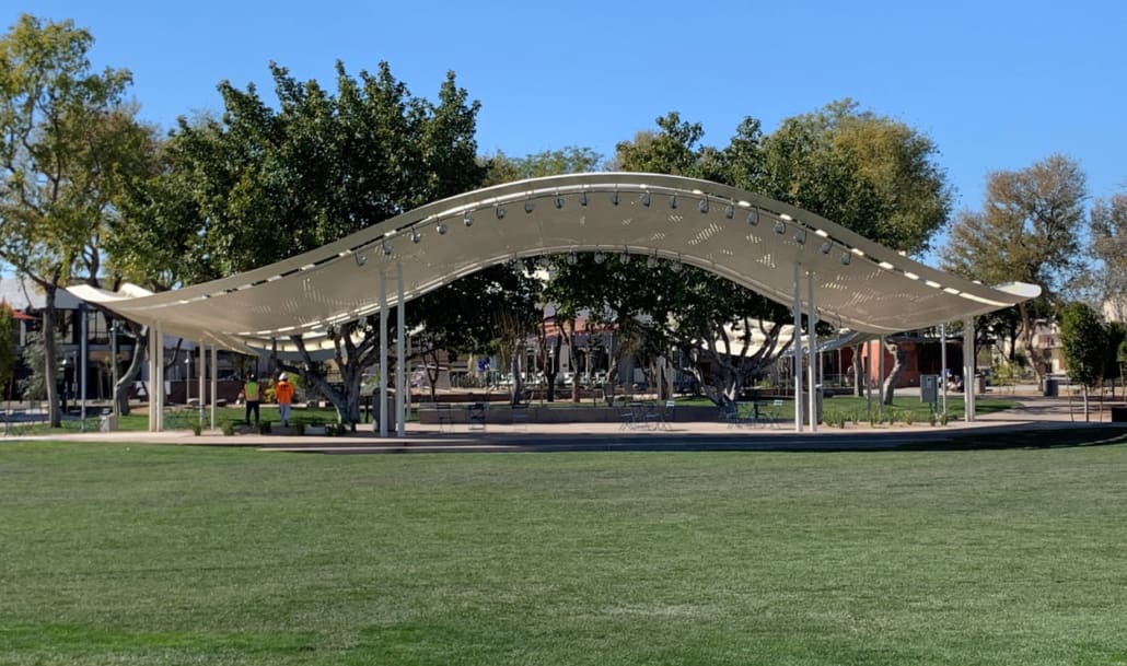 Fig. 12: Completed ribbon canopy.
