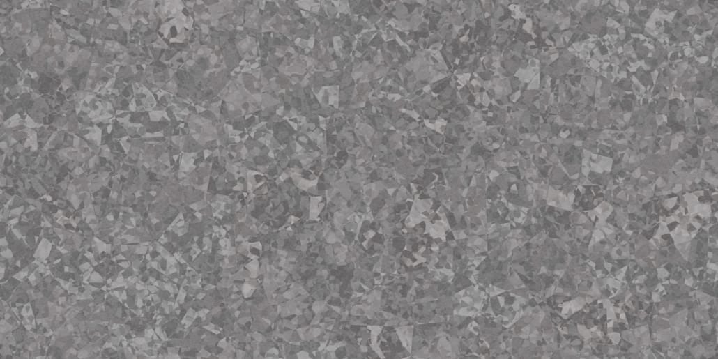 Steel surface galvanized with zinc.