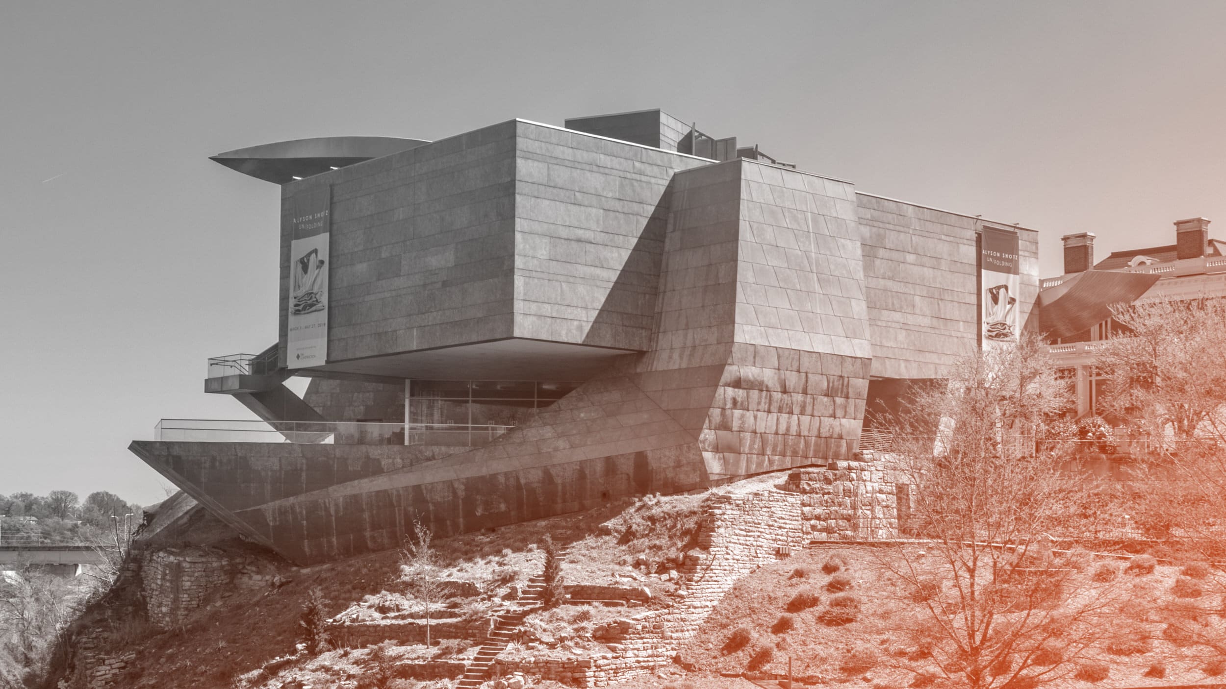 The Hunter Museum, clad in Zahner's preweathered Hunter Zinc.