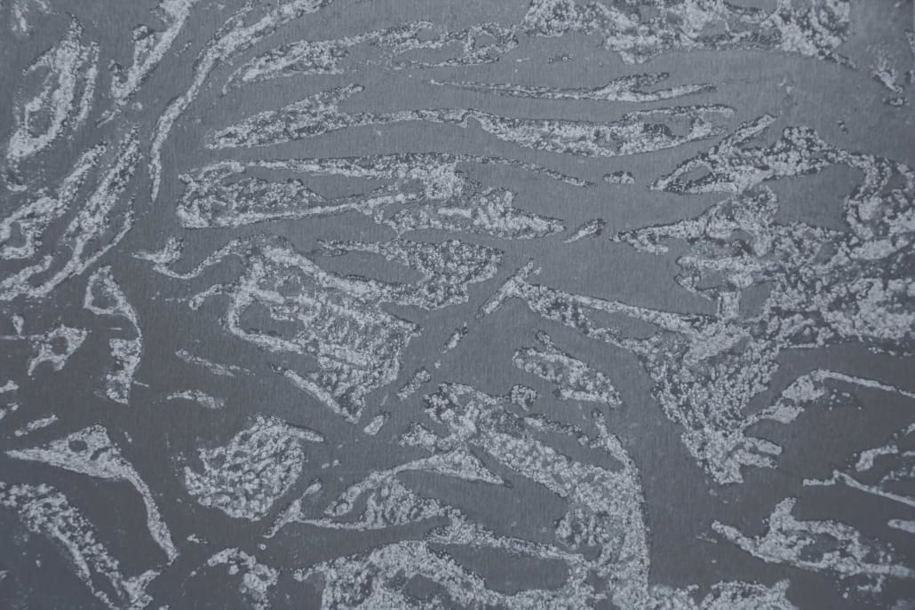 Close-Up view of Hunter zinc surface.