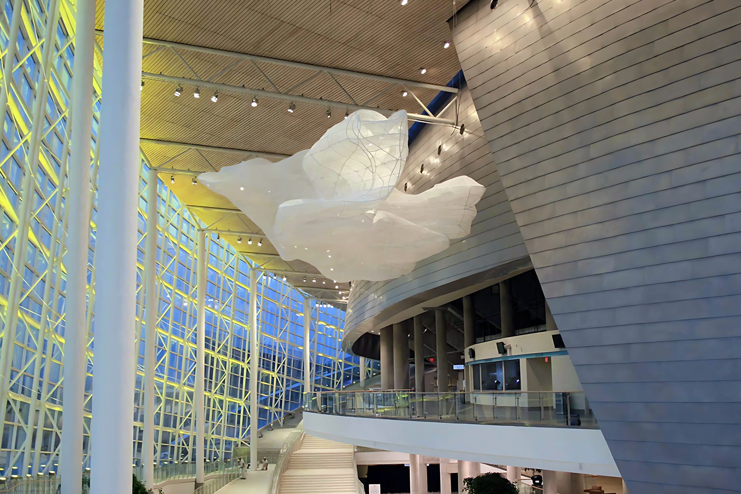 Flat Seam panels were used for the lobby of the BOK Center in Tulsa, Oklahoma.